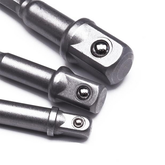 Adaptadores SDS-Plus 3 Peças - Conexões 1/4" 3/8" e 1/2" em