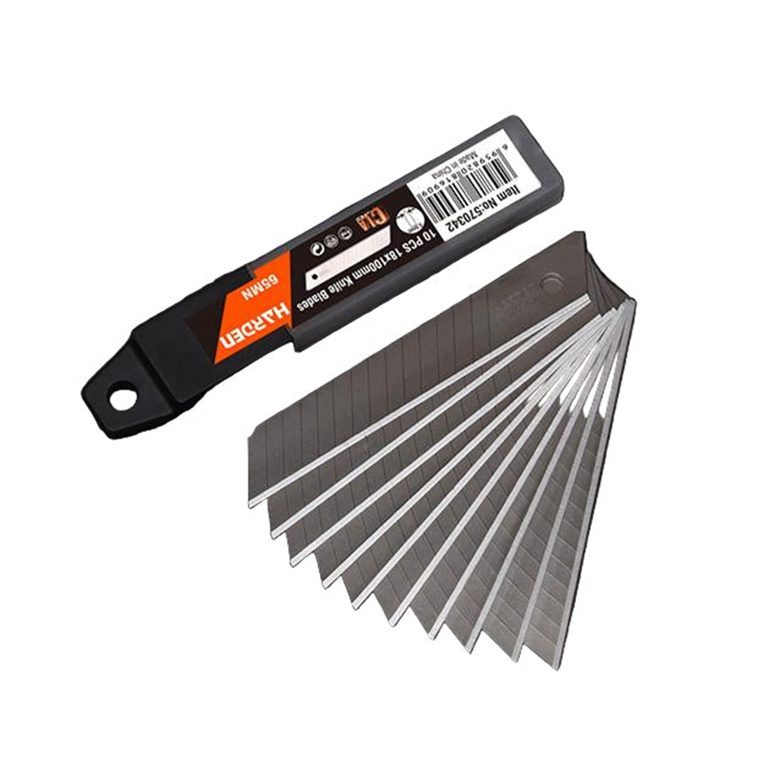 Lâminas para Estilete 18 x em Aço Carbono - Kit com 10