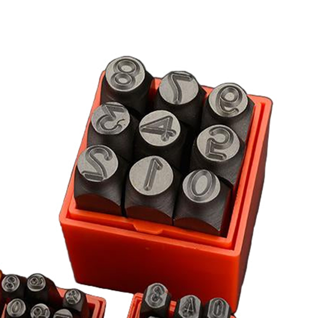 Conjunto de Puncoes Numericos em Aço CrV - Marcação