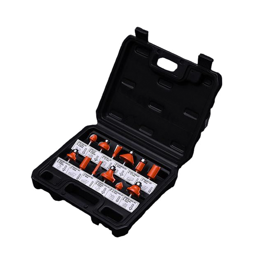 Kit 12 Fresas para Tupia - Aço Carbono de Alta Precisão