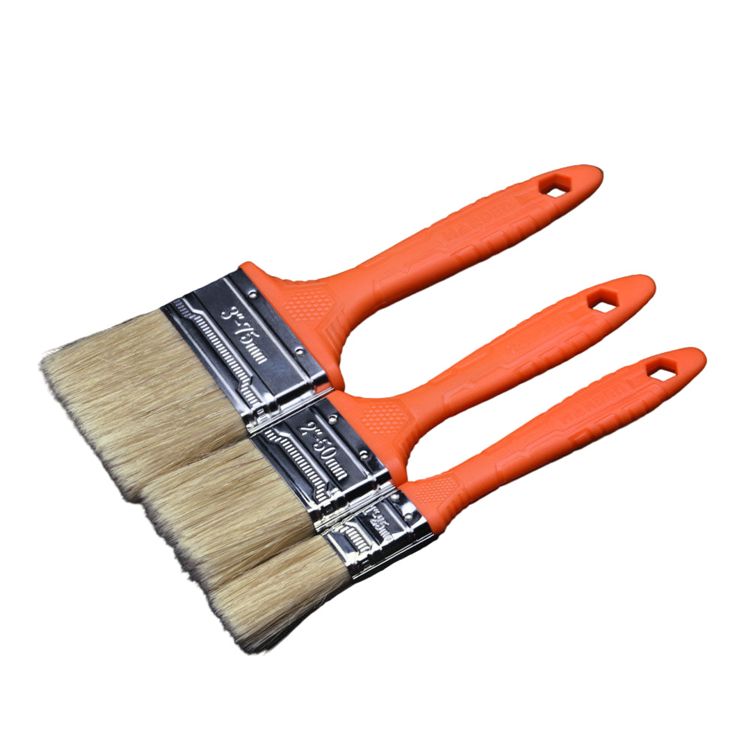 Jogo de Pinceis para Pintura 3 Peças com Cerdas Tipo Seda