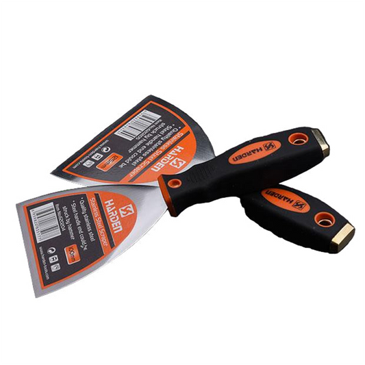 Espátula de Aço Inoxidável HARDEN – Modelos 25mm, 50mm, 75mm, 100mm e 125mm – Lâmina Temperada e Cabo Reforçado