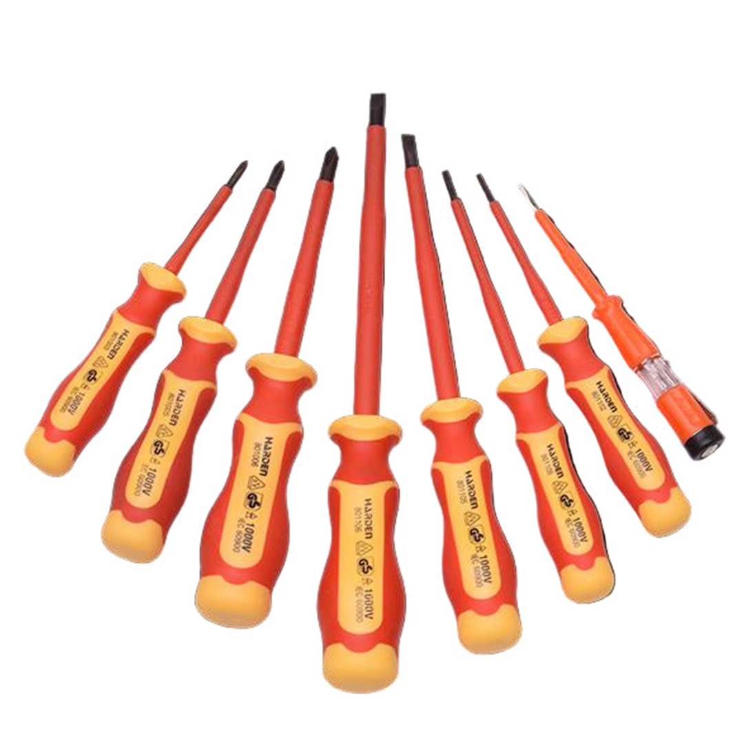 Conjunto de Chaves de Fenda Isoladas com 8 Peças
