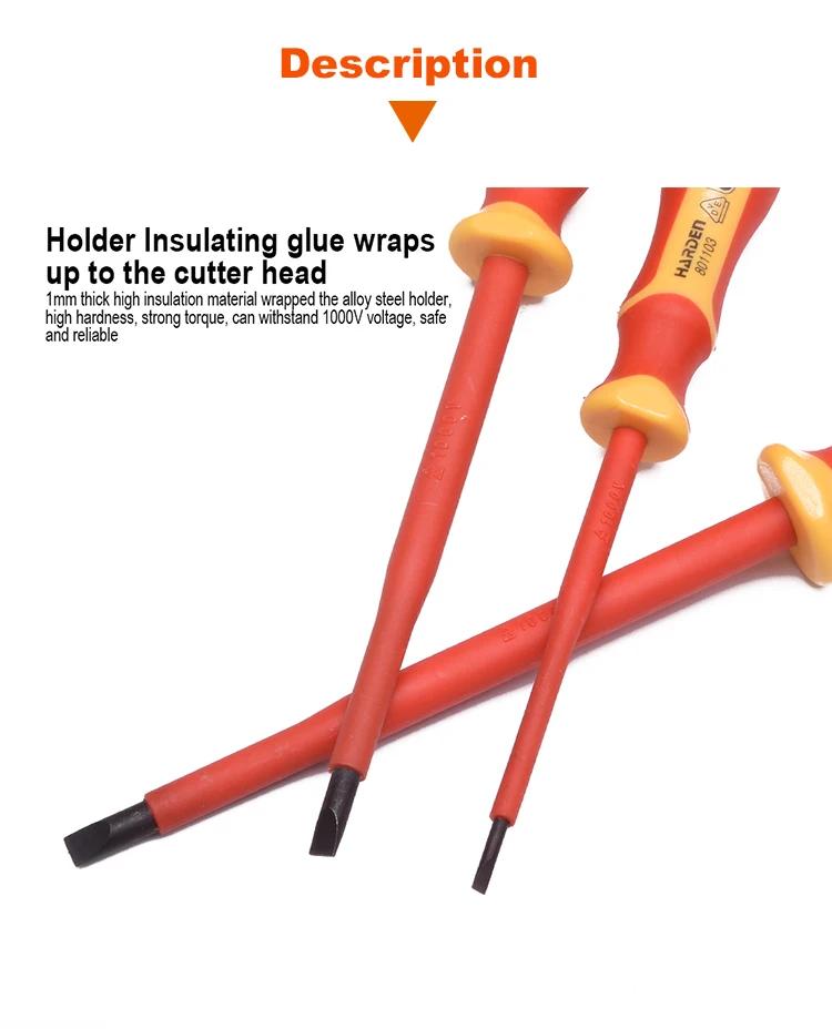 Chave de Fenda Isolada HARDEN – Certificada VDE/GS para Trabalhos Elétricos com Máxima Segurança