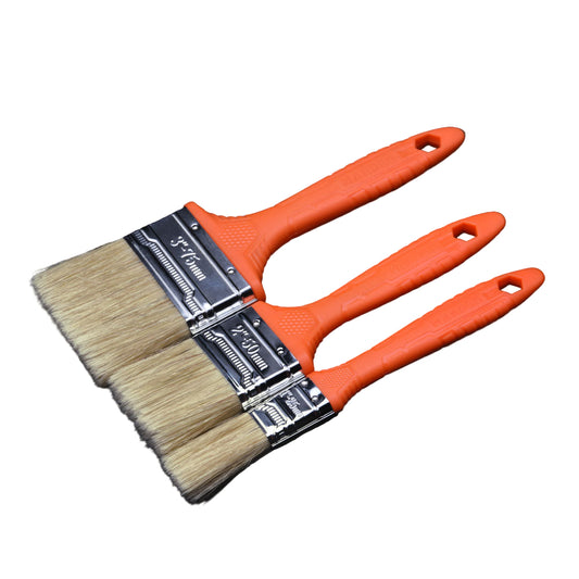 Jogo de Pincéis para Pintura HARDEN 3 Peças com Cerdas Tipo Seda e Cabos Plásticos