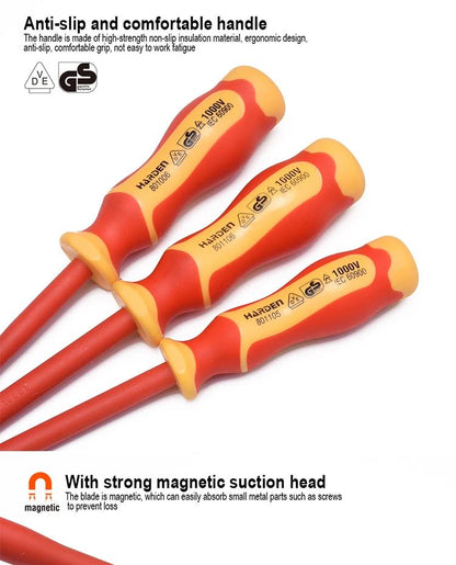 Chave de Fenda Isolada HARDEN – Certificada VDE/GS para Trabalhos Elétricos com Máxima Segurança