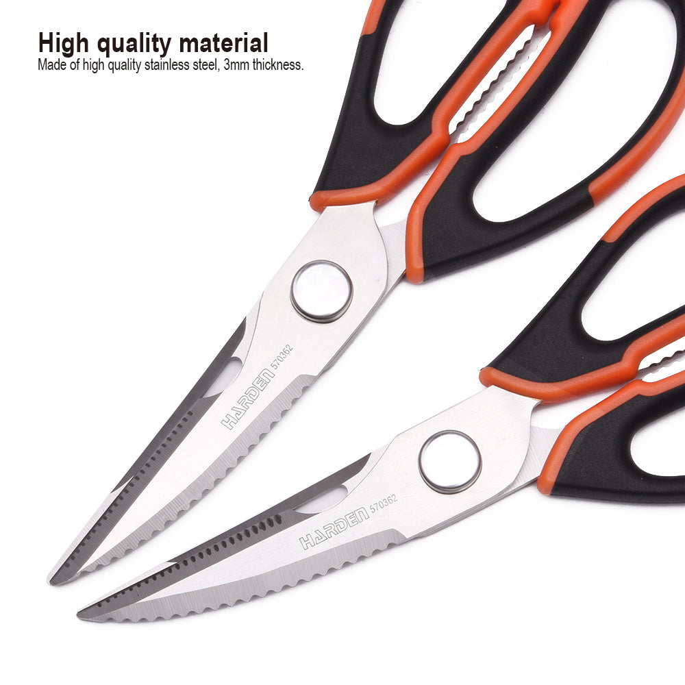 Tesoura Multiuso HARDEN 210 mm – Aço Inox de Alta Qualidade com Cabo Ergonômico