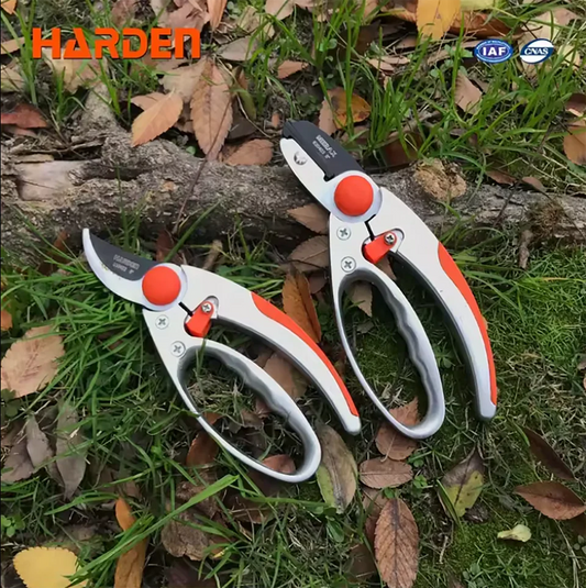HARDEN Tesoura de Poda 200 mm – Lâmina SK5 Antiaderente para Jardinagem Profissional