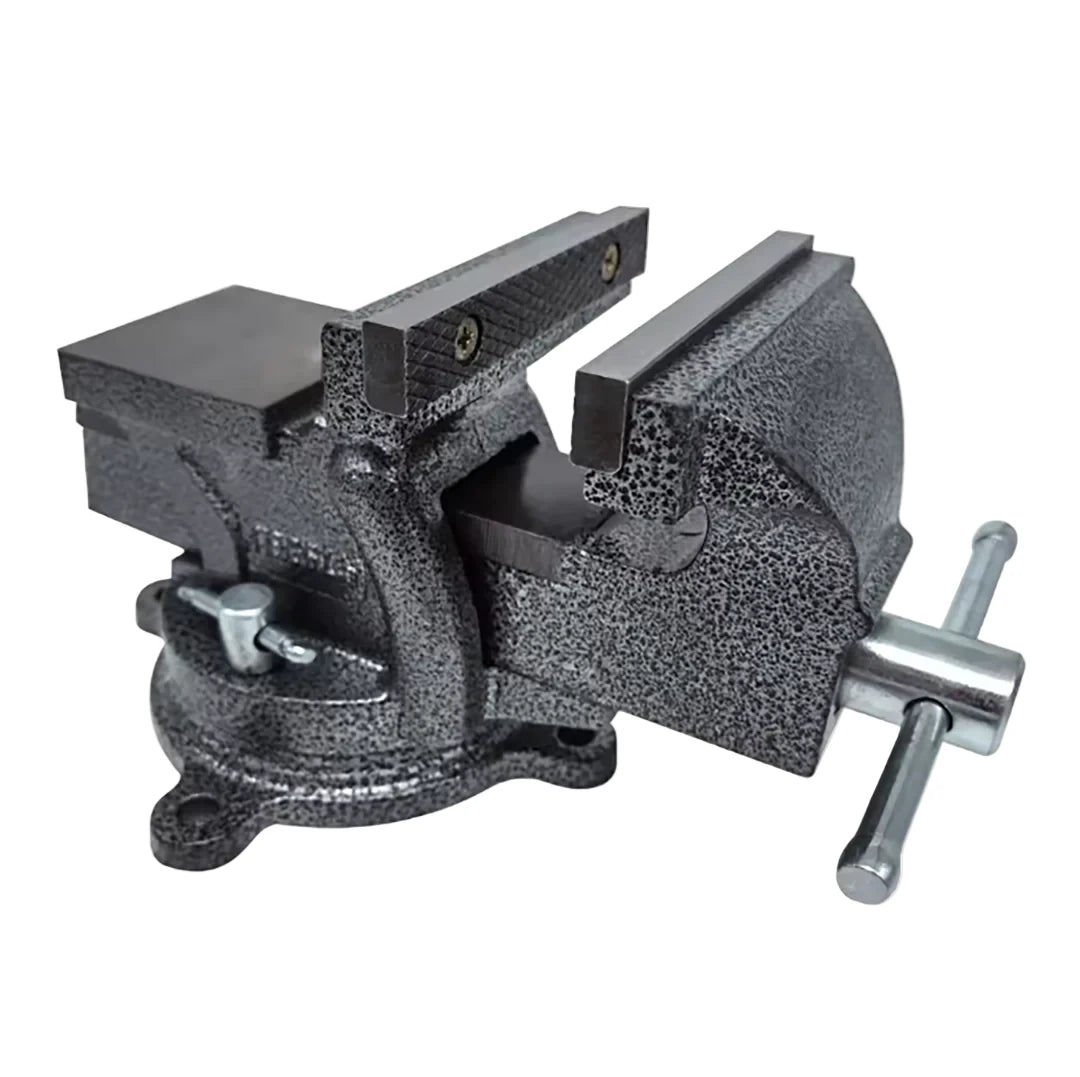 Morsa de Bancada HARDEN em Ferro Fundido com Base Giratória e Mordentes Temperados (3” a 8”)