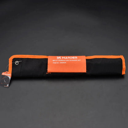 Jogo de Chaves Combinadas 8 Peças HARDEN – Aço Cromo-Vanádio com Acabamento Fosco (8 a 19 mm)