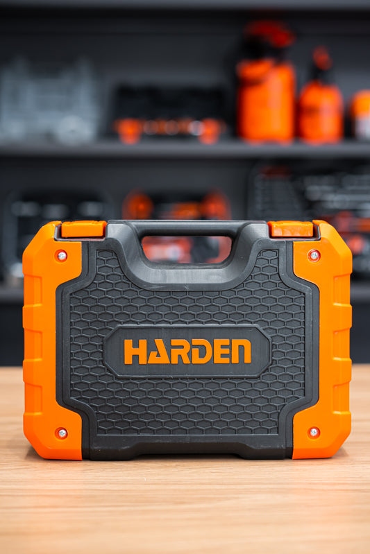 Kit de Ferramentas de Reparo 18 Peças HARDEN – Maleta com Chaves, Alicates e Martelo para Construção e Reparos