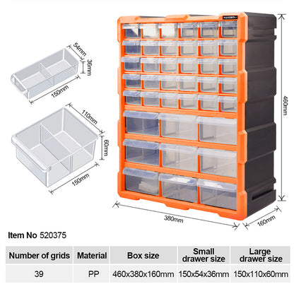 Torre Organizadora Modular em Polipropileno com 39 Gavetas