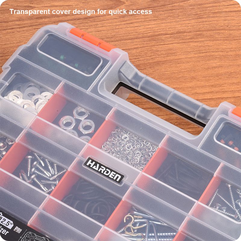 Organizador Plástico Dupla Face HARDEN 320mm (12,5”) com Divisórias Ajustáveis