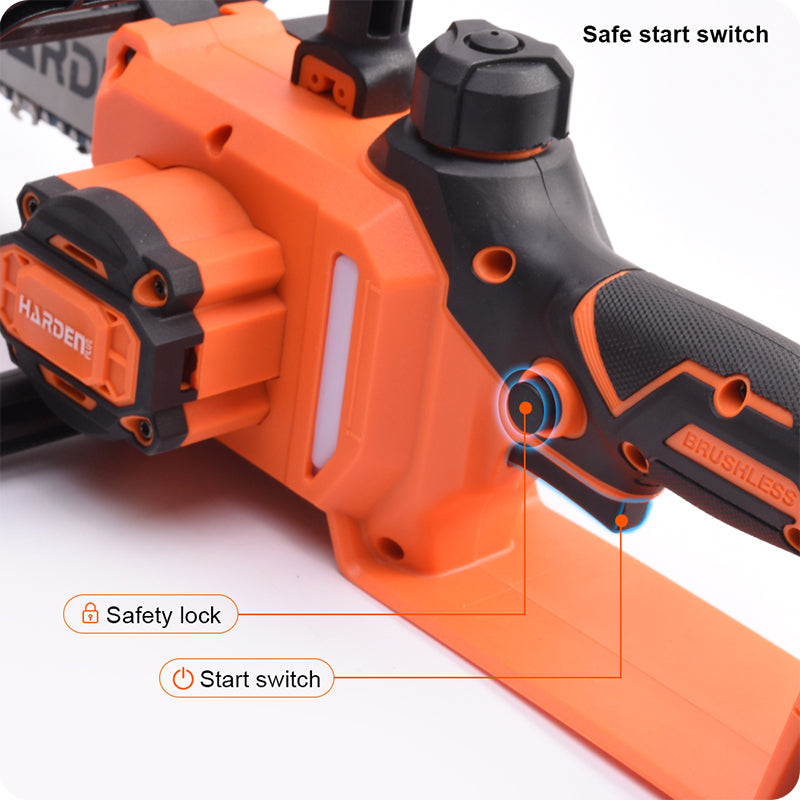 Motosserra a Bateria HARDEN 20V com Motor Sem Escovas Sabre 200 mm (8”) e 300 mm (12”)