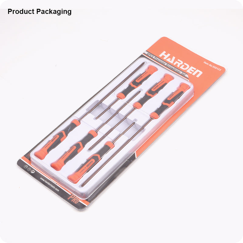 Jogo de Chaves de Precisão HARDEN em Aço Cromo-Vanádio (CR-V) 6 Peças