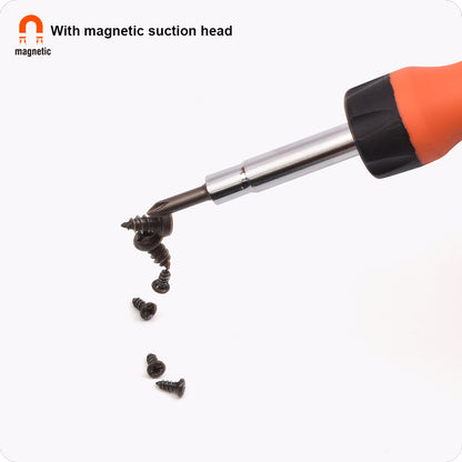 Jogo de Chaves de Fenda e Phillips HARDEN 6 em 1 com Bits Reversíveis e Cabo Intercambiável