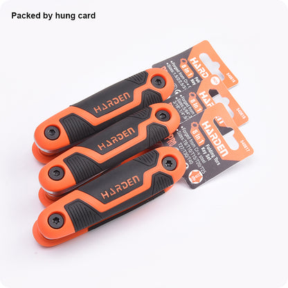 Jogo de Chaves Dobráveis HARDEN em Aço Cromo Vanádio para Manutenção e Construção