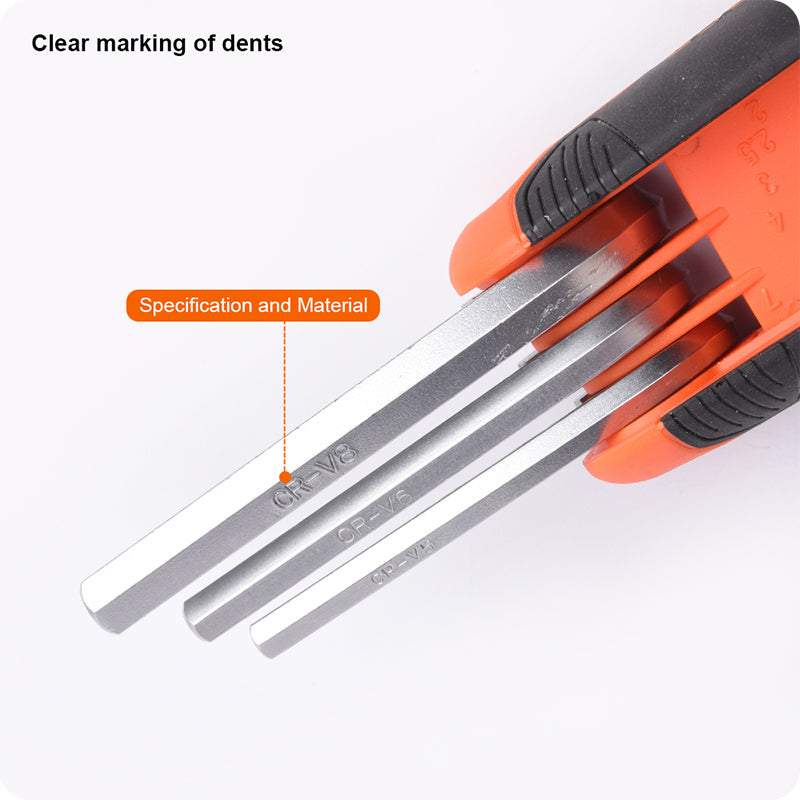 Jogo de Chaves Dobráveis HARDEN em Aço Cromo Vanádio para Manutenção e Construção