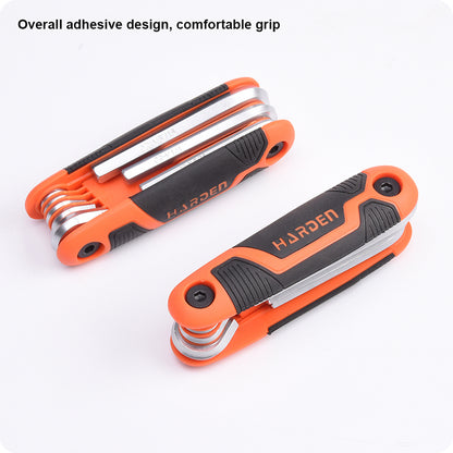 Jogo de Chaves Dobráveis HARDEN em Aço Cromo Vanádio para Manutenção e Construção