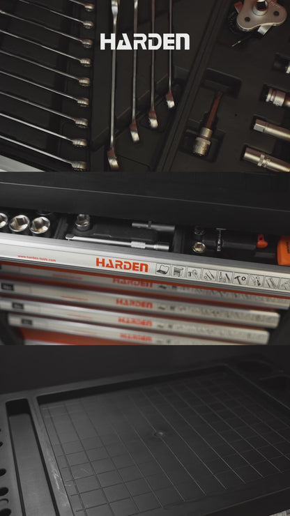 Carrinho de Oficina 7 Gavetas HARDEN com Freio e Bloqueio Automático